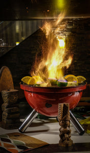 Flaming Zombie BBQ Pin