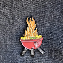 Load image into Gallery viewer, Flaming Zombie BBQ Pin
